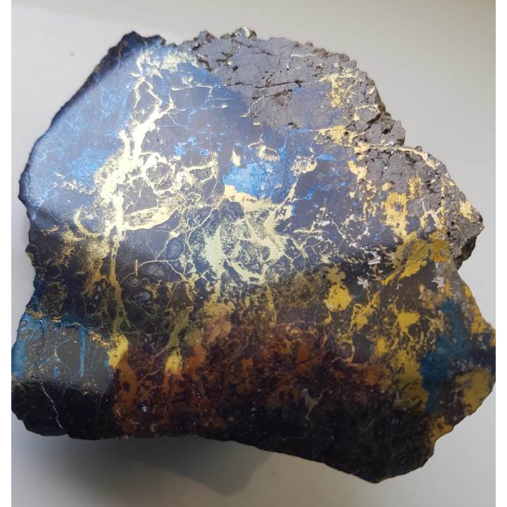 Kowelin i chalkopiryt w dolomicie z Lubina (KGHM)