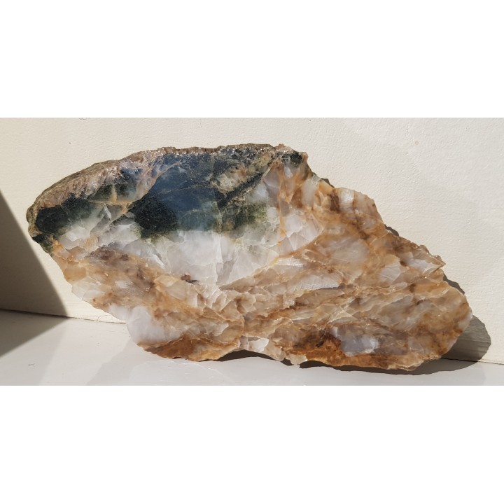 Kwarc prazowy w żyle kwarcowo-węglanowej z Pokrzywnej