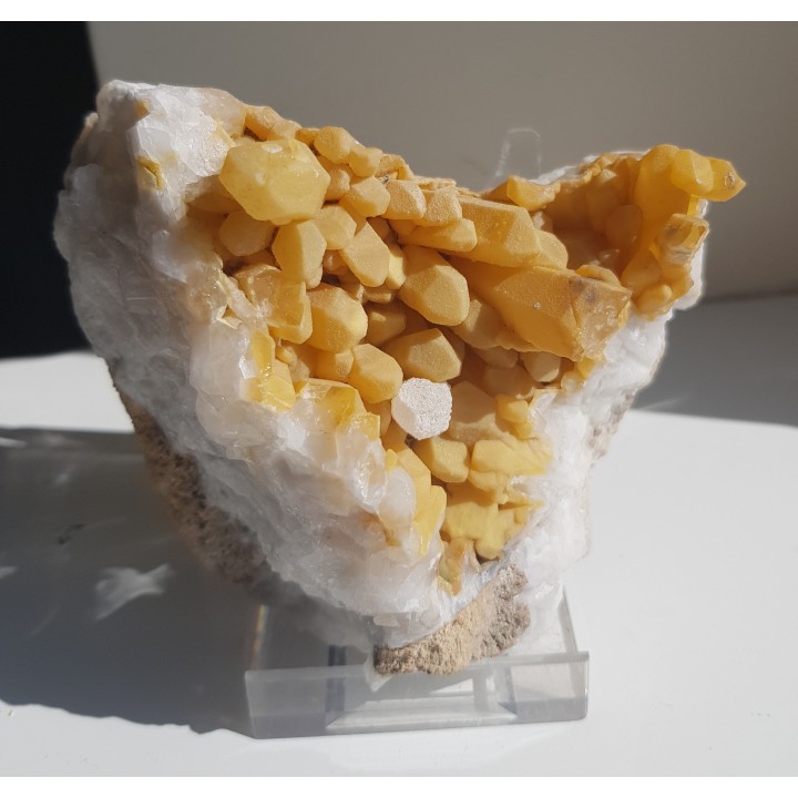 Szczotka miodowych kryształów górskich ze Sławniowic