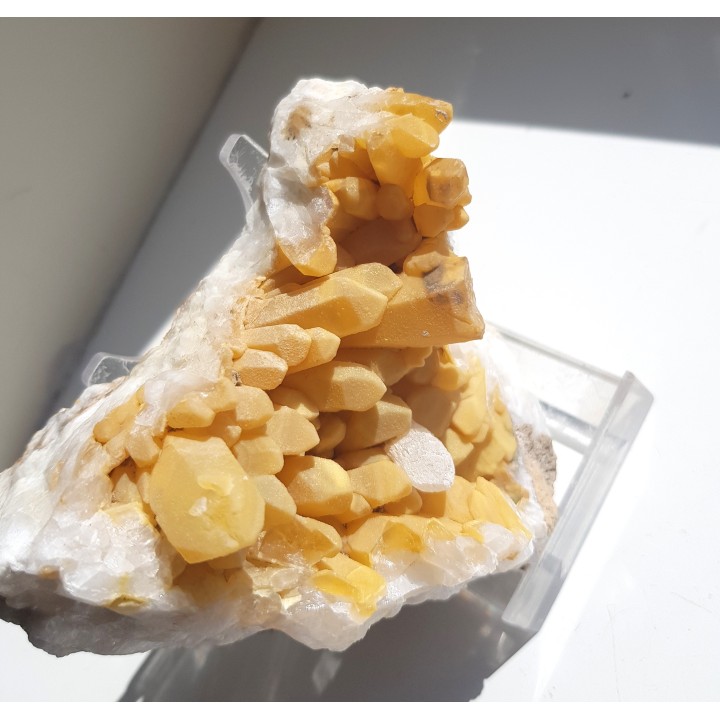 Szczotka miodowych kryształów górskich ze Sławniowic