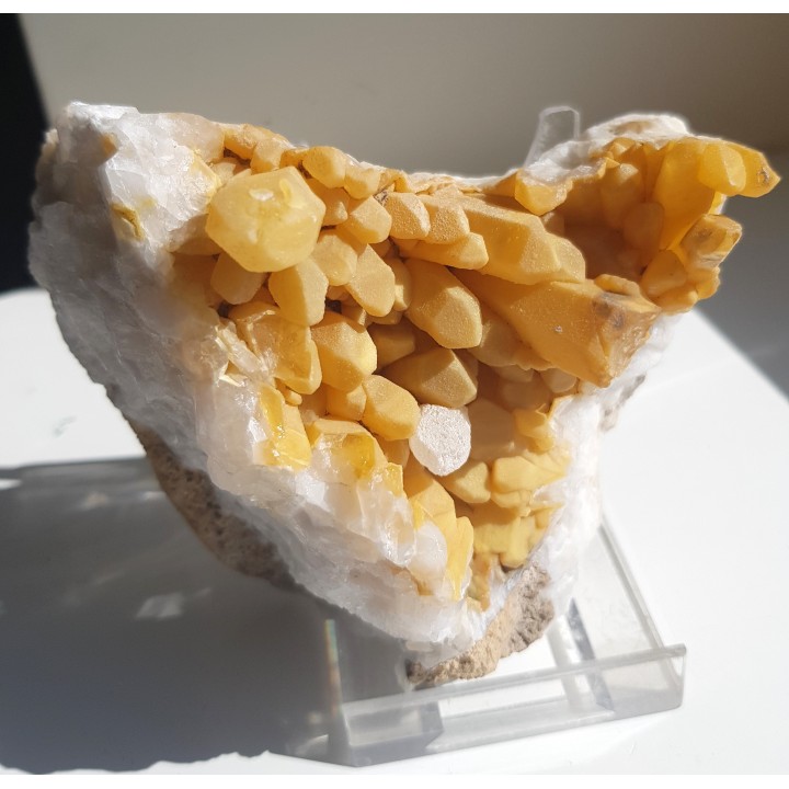 Szczotka miodowych kryształów górskich ze Sławniowic