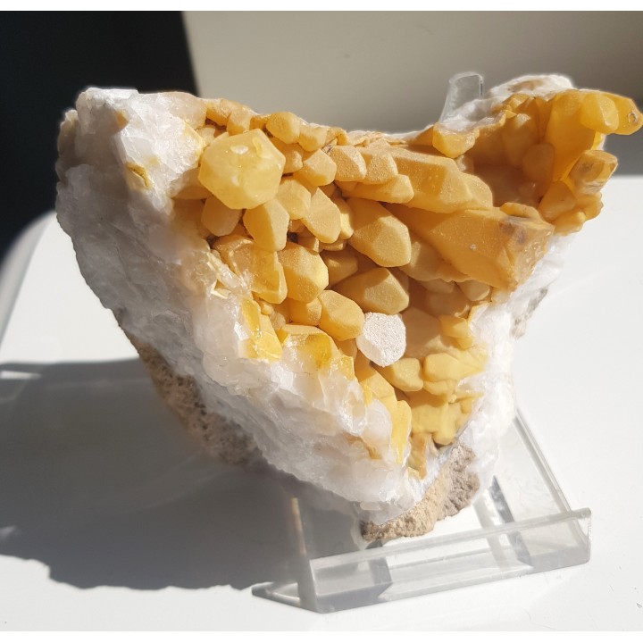 Szczotka miodowych kryształów górskich ze Sławniowic