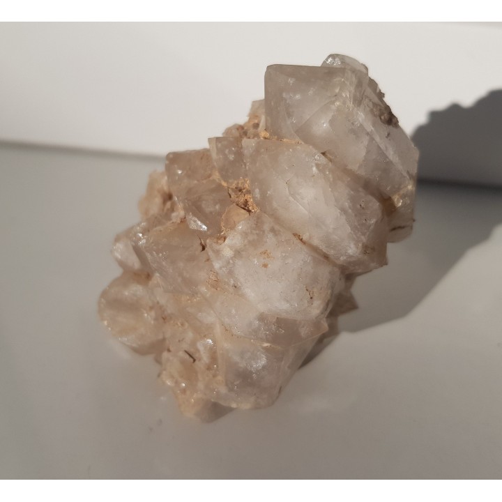 Zrost kryształów górskich typu "gwindel" z Gór Izerskich