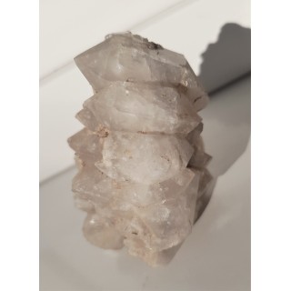 Zrost kryształów górskich typu "gwindel" z Gór Izerskich