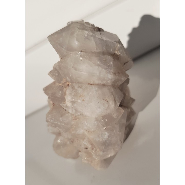 Zrost kryształów górskich typu "gwindel" z Gór Izerskich