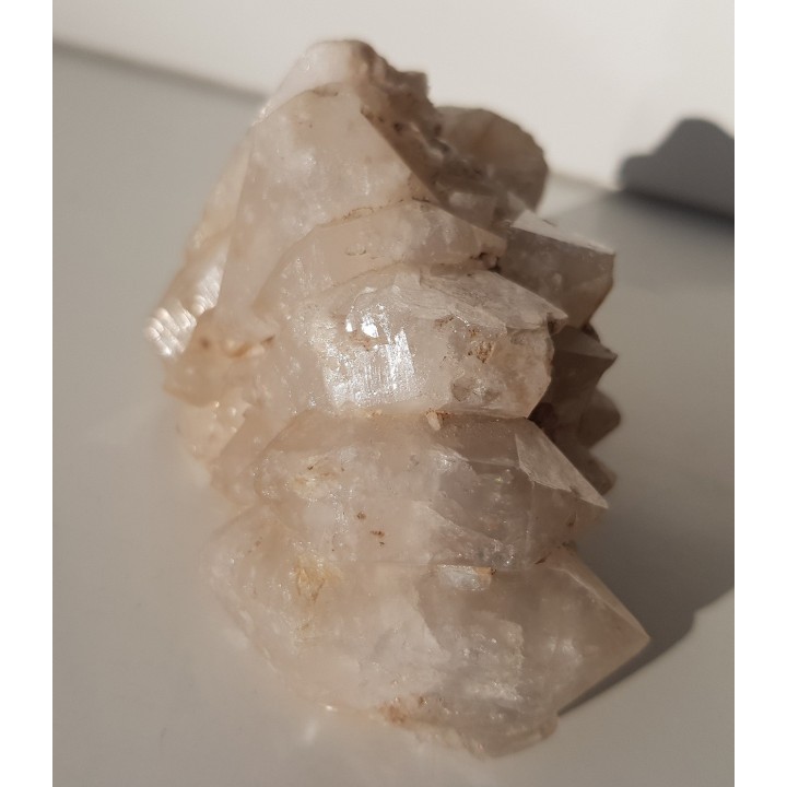 Zrost kryształów górskich typu "gwindel" z Gór Izerskich