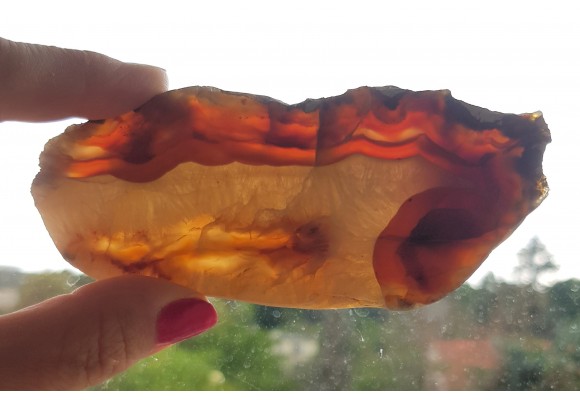 Karneol "rzeczny" z Bobru w Sudetach (river agate)