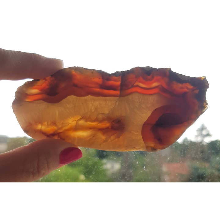 Karneol "rzeczny" z Bobru w Sudetach (river agate)