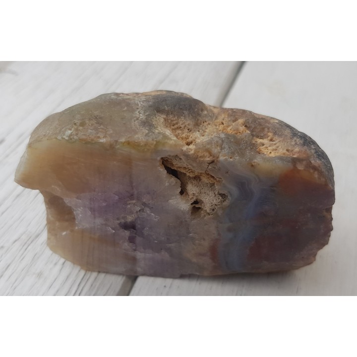 Świetny otoczak ametystowo-agatowy z Bobru