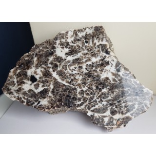 Przerost kwarcu dymnego ze skaleniem potasowym z Piławy Grn.