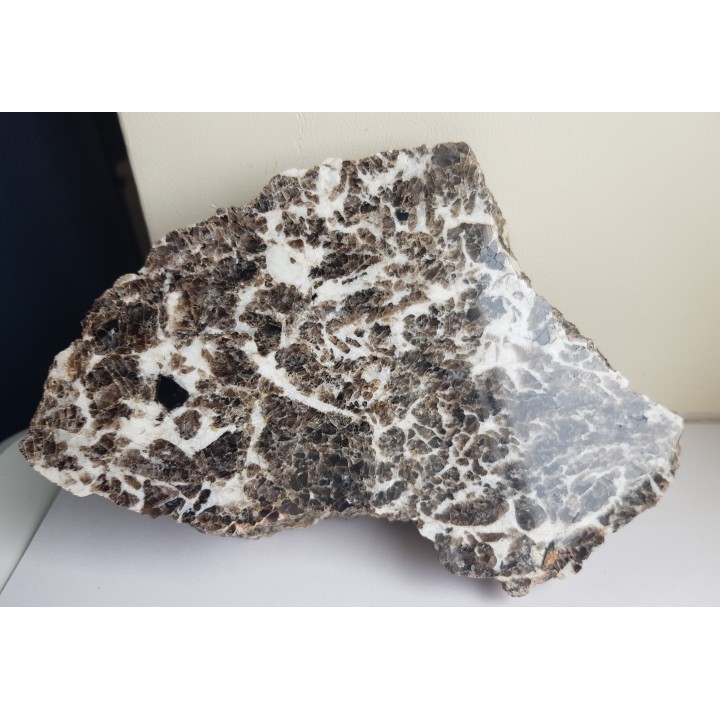 Przerost kwarcu dymnego ze skaleniem potasowym z Piławy Grn.