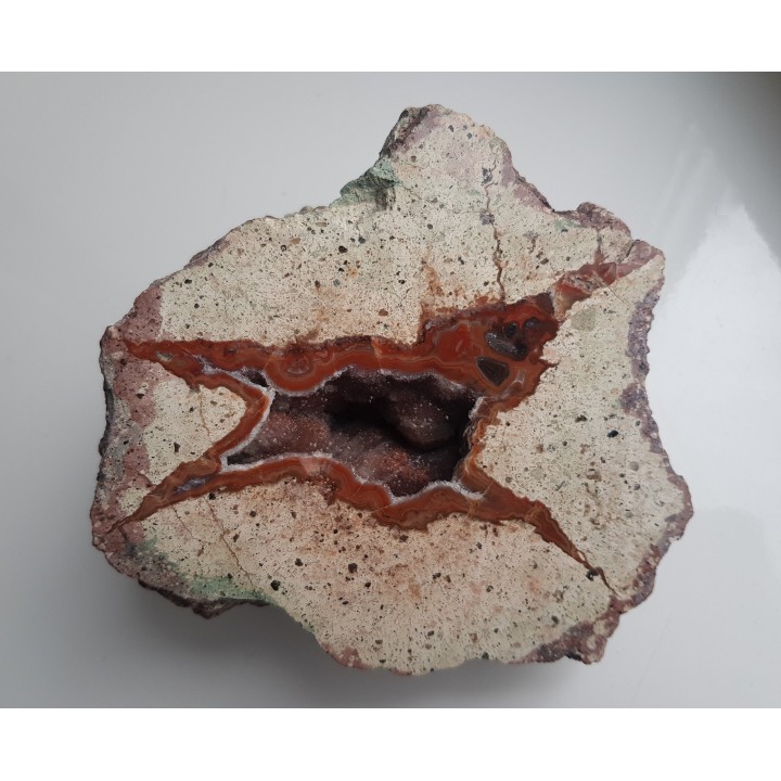 Piękny, duży agat z geodą kwarcową wewnątrz