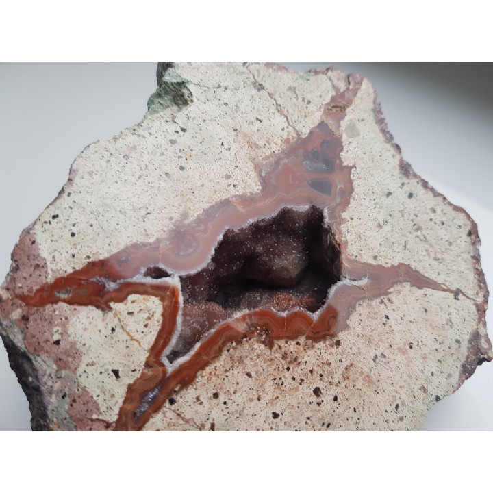 Piękny, duży agat z geodą kwarcową wewnątrz