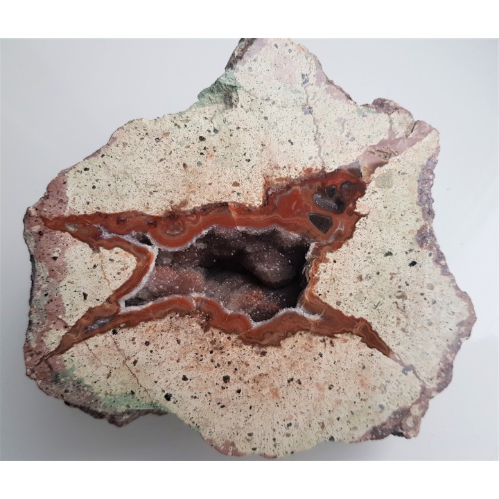 Piękny, duży agat z geodą kwarcową wewnątrz