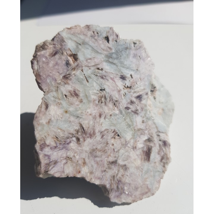 Piękny, błękitny albit oraz łyszczyk litowy z Piławy Grn.