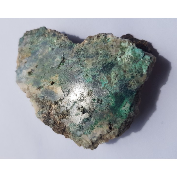 Malachit oraz pierwotne kruszce Cu w żyle węglanowej z Okrzeszyna k. K. Góry