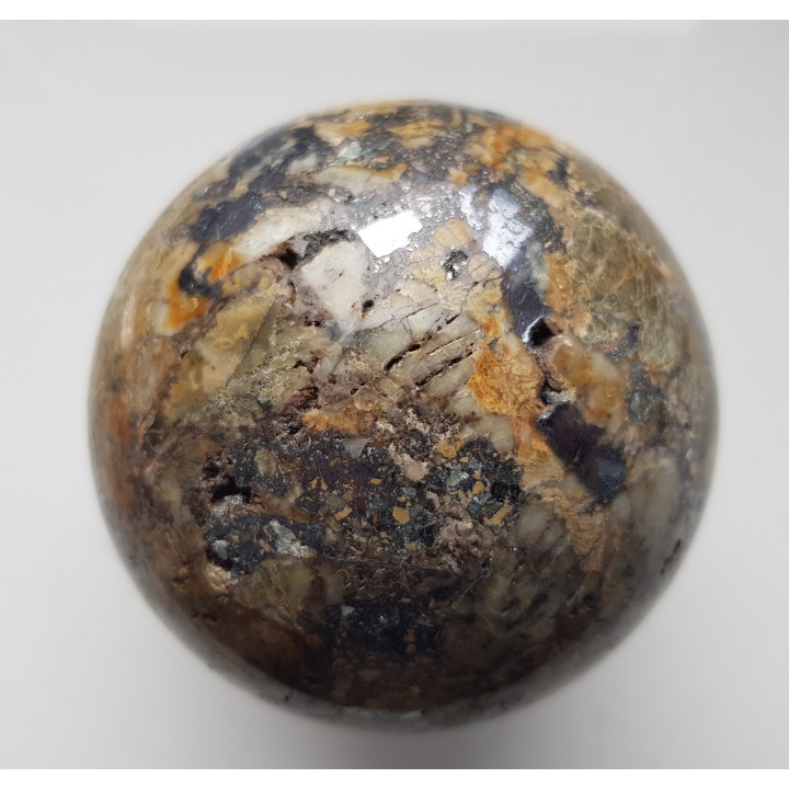 Kula z żyły rudnej z galeną z Janowic Wlk.