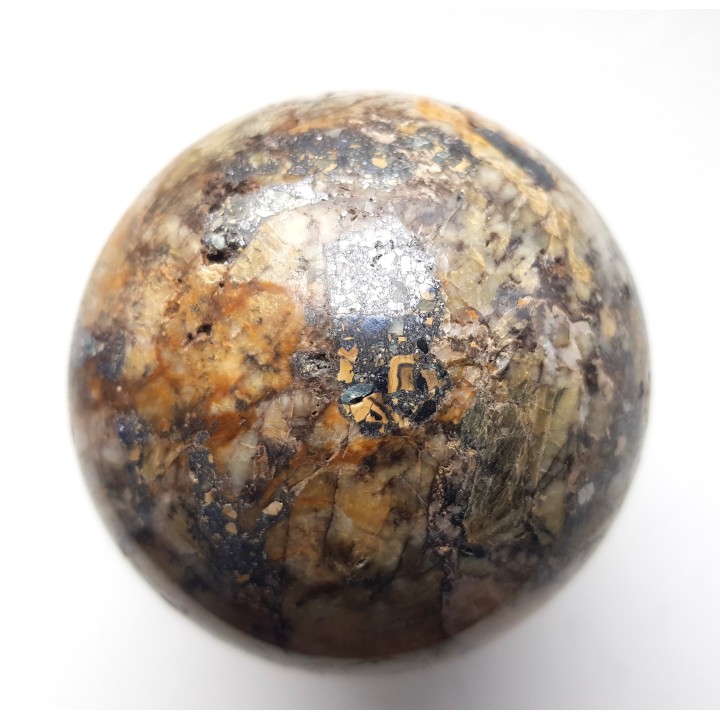 Kula z żyły rudnej z galeną z Janowic Wlk.